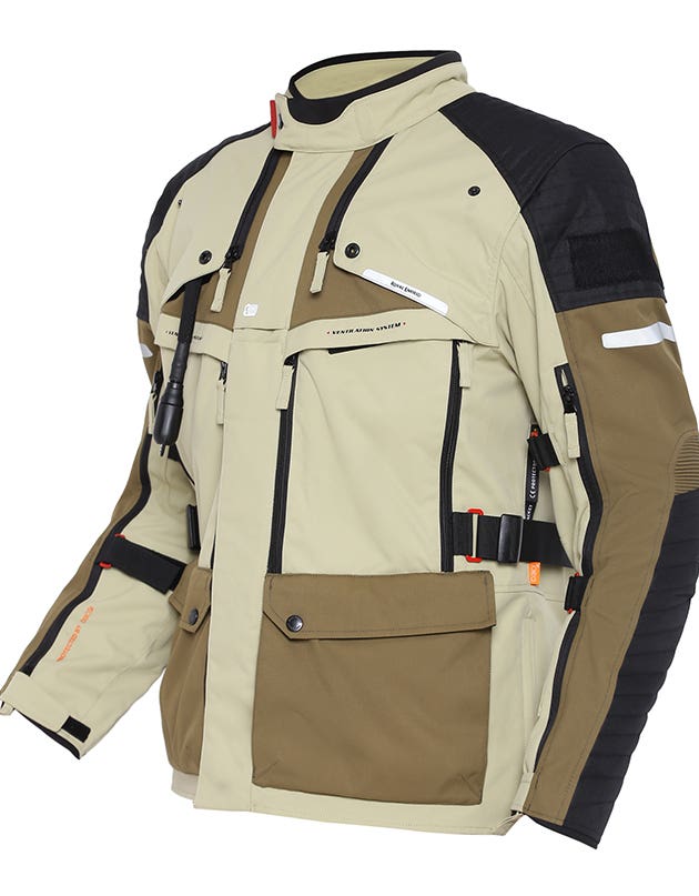 Royal Enfield Nirvik H2O Class A Riding Jacket in Khakhi