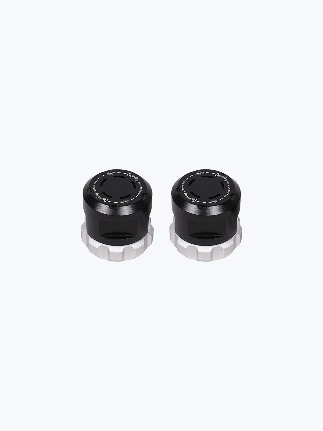Legundary Custom KTM ADV 890 Rotex Front Wheel Slider black silver CNC aluminium axle fork protection guard
