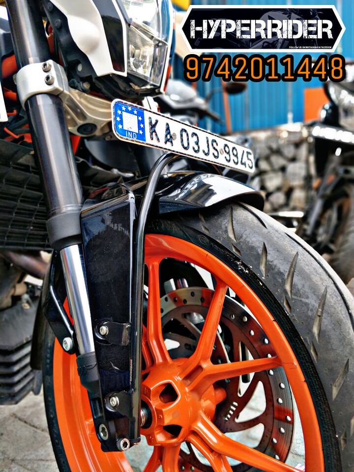 Hyperrider Front Number Plate Holder for KTM Duke 125 Front Fender Mount Bracket