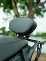 Legundary Custom Backrest for Bajaj Dominar 400 Black Mild Steel Frame Rexine Cushion Pillion Support