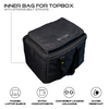 Auto Engina 42L Aluminium Top Box for Honda H'ness CB 350 with Quick Release Base Plate, Inner Bag and Backrest in Black