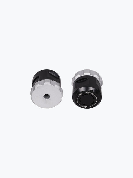 Legundary Custom KTM ADV 890 Rotex Front Wheel Slider black silver CNC aluminium axle fork protection guard