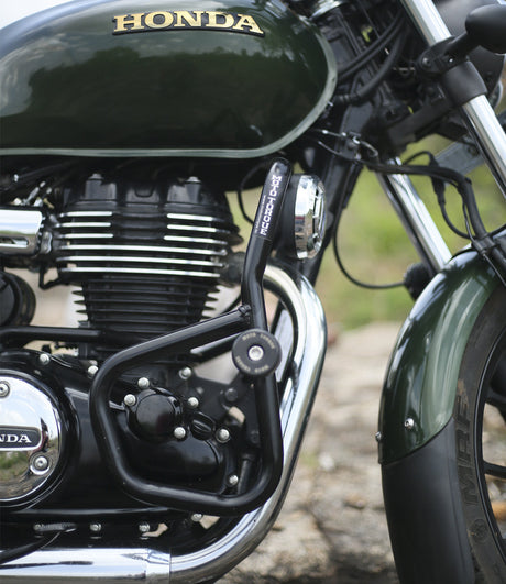 Moto Torque heavy duty crash guard V2 for Honda H’ness CB350 with protective sliders and engine protection