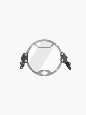 Legundary Custom Hness Oculus headlight shield black mild steel headlight guard protector Honda CB350