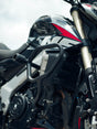 Legundary Custom Pegasus Crash Guard with Slider for Bajaj Pulsar NS400Z Black Mild Steel Engine Protection Bar