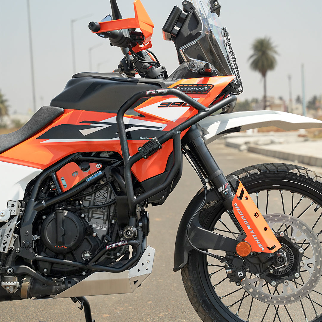 Mototorque black crash guard KTM 250 390 Adventure X engine protection polymer slider heavy duty