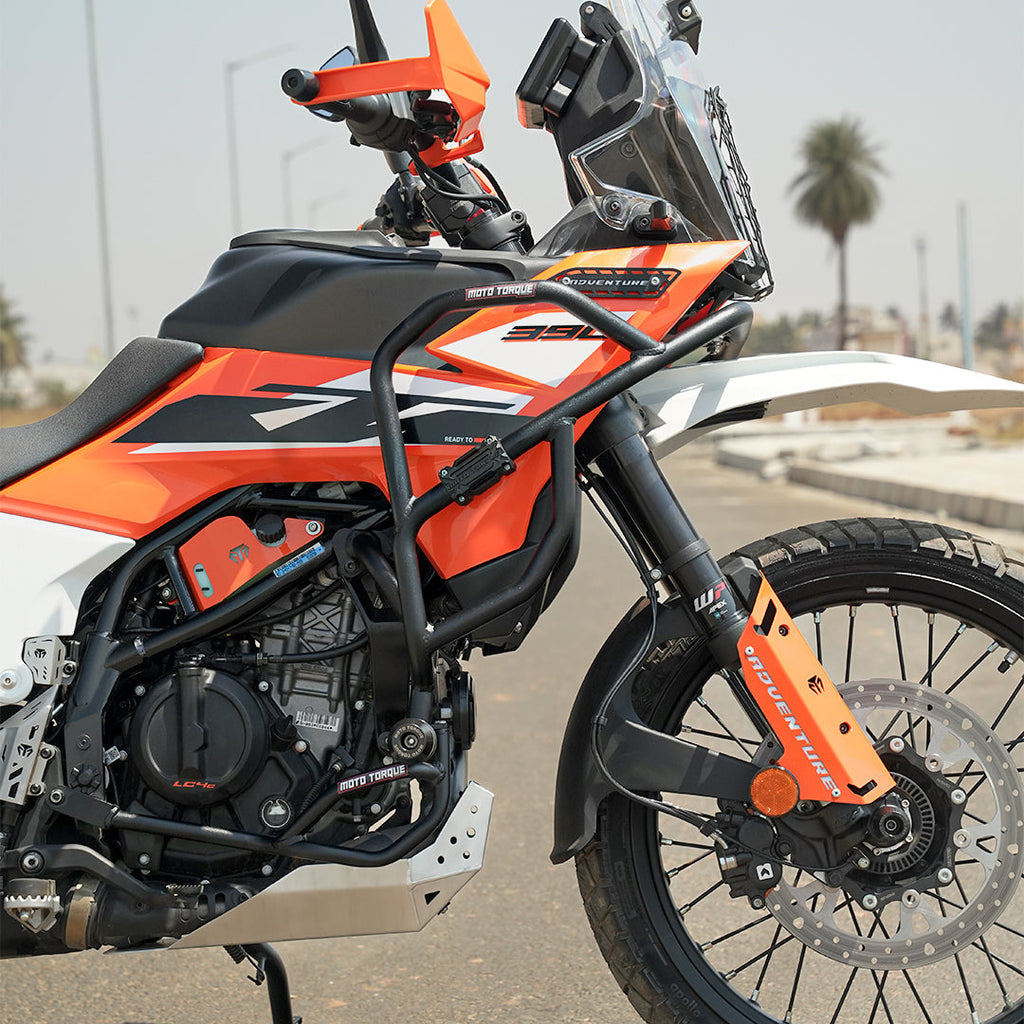 Mototorque black crash guard KTM 250 390 Adventure X engine protection polymer slider heavy duty