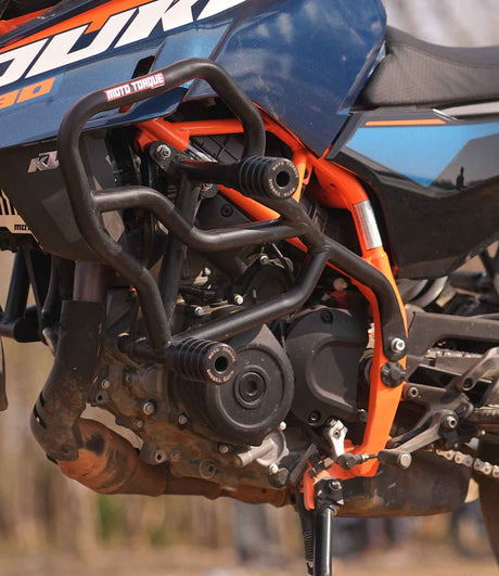 Mototorque Thor crash guard KTM Duke 390 Gen 3 with sliders engine protection