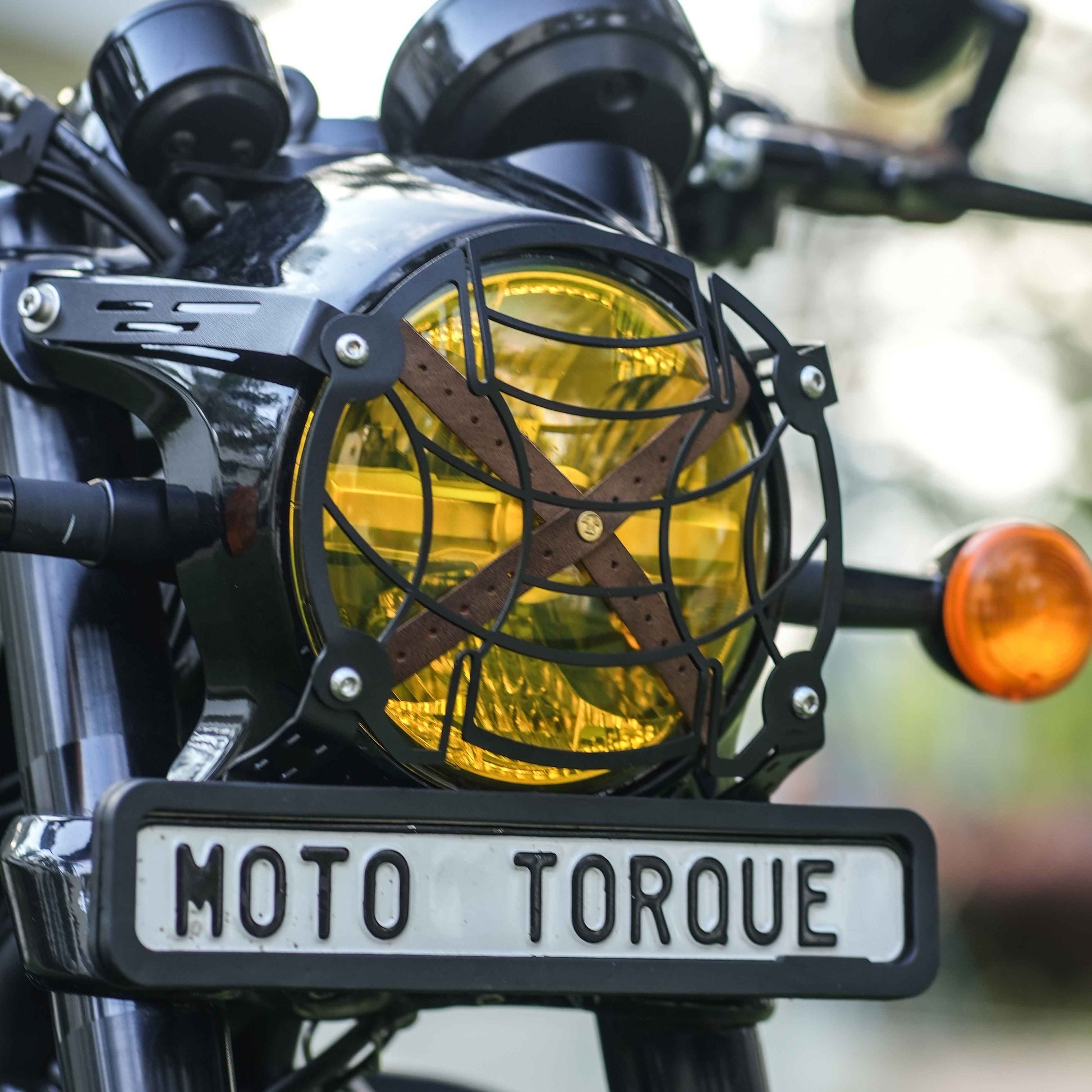 Moto Torque heavy duty headlight grill for Royal Enfield Shotgun 650 protection accessory