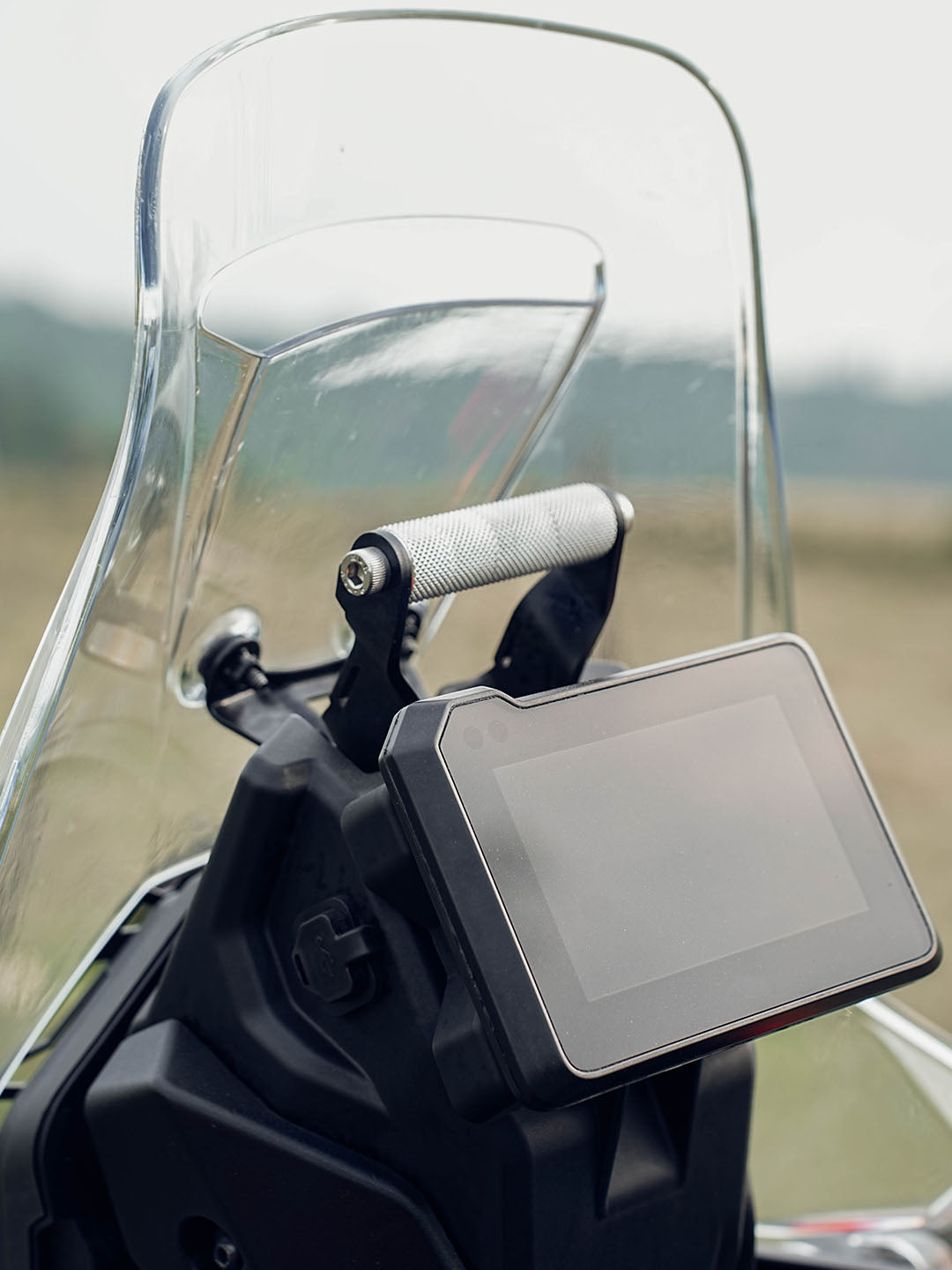 Legundary Custom KTM ADV 390 2025 Ploigos GPS mount mild steel aluminium navigation holder black silver