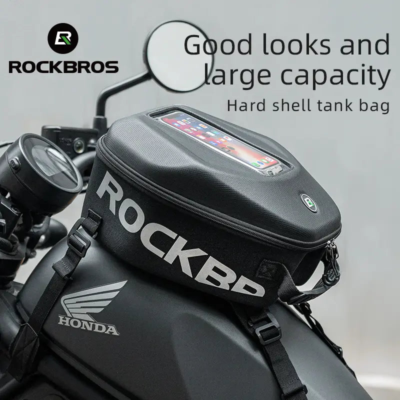 MOTO VANGUARD 3L Waterproof Motorcycle Tank Bag with Tank Lock Black Oxford Fabric
