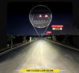 Maddog Lycan Auxiliary LED Lights 10800 Lumens Dual Mode Spot and Flood for Motorcycle IP67 Waterproof