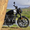 Auto Engina Crash Leg Guard for Royal Enfield Hunter 350 27mm 22mm Mild Steel Gloss Black with Sliders