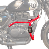 Auto Engina Crash Leg Guard for Royal Enfield Hunter 350 27mm 22mm Mild Steel Gloss Black with Sliders