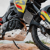 Legundary Custom BMW F900GS vambrace bash plate aluminium silver engine sump guard skid plate
