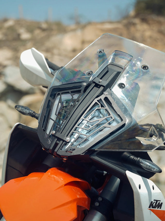 Legundary Custom KTM ADV 890 Obex Headlight Grill Black mild steel headlight protector guard