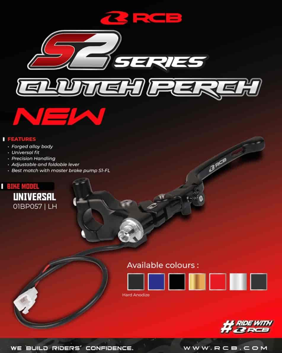 RCB S2 forged adjustable clutch lever perch LH titanium 01BP057T