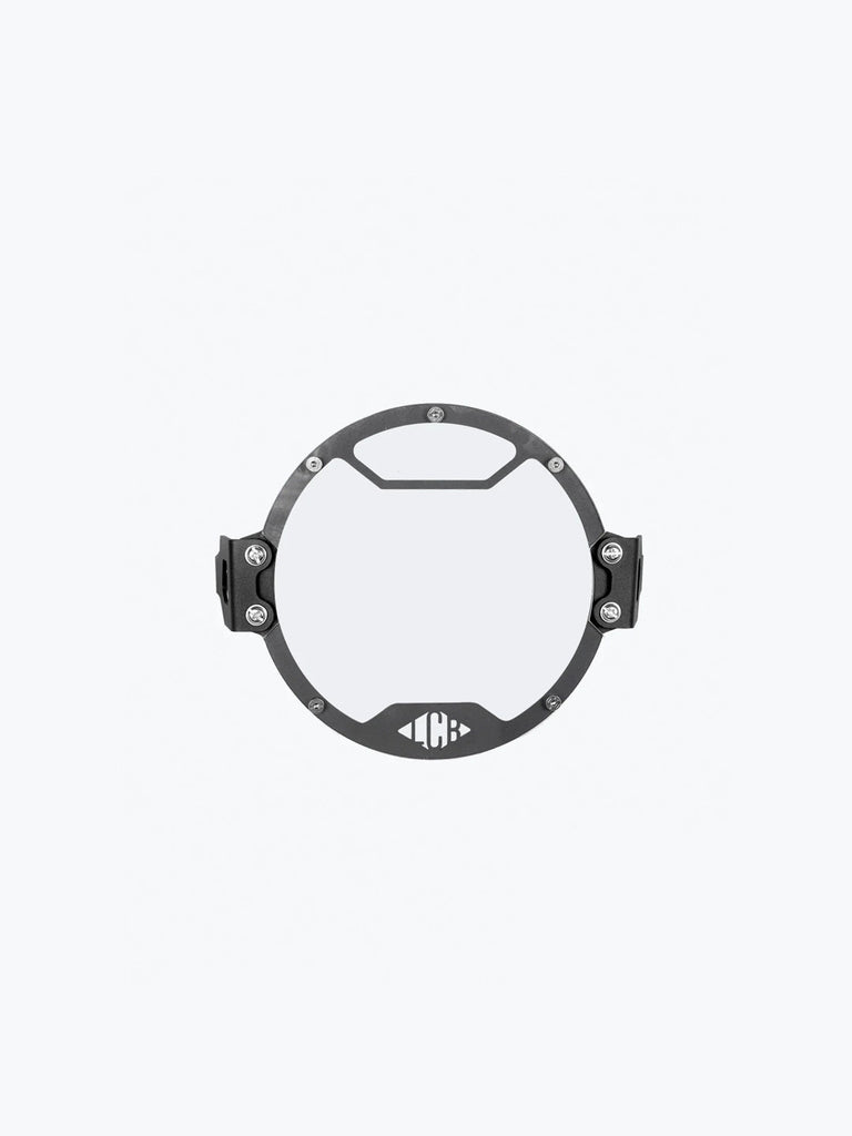 Legendary Custom Interceptor 650 oculus headlight shield black mild steel guard