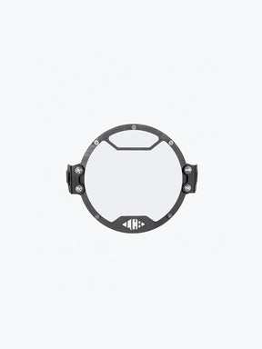 Legendary Custom Interceptor 650 oculus headlight shield black mild steel guard