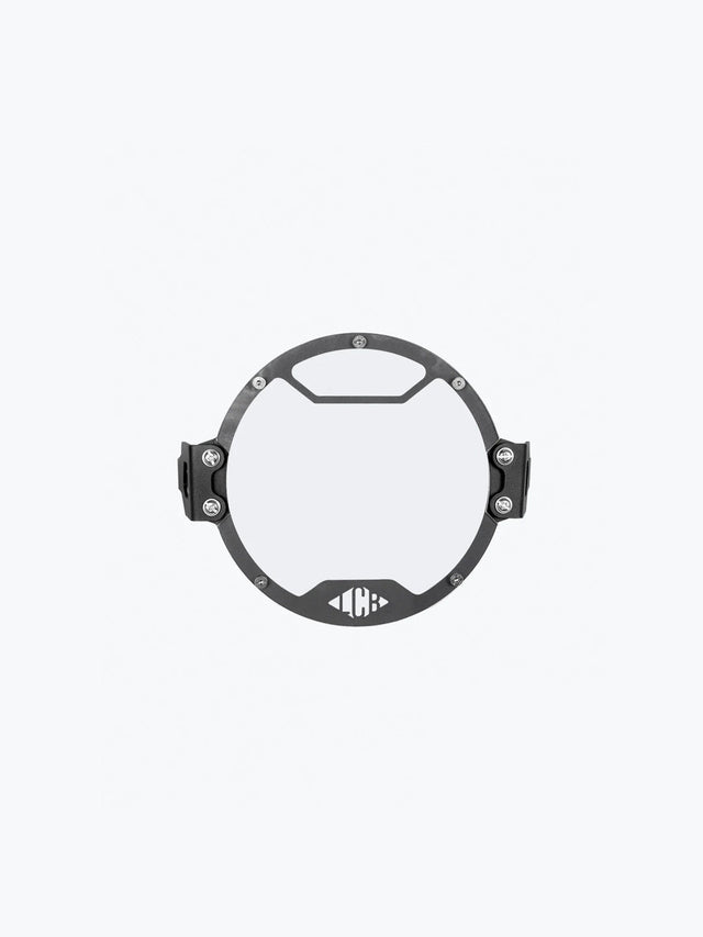 Legendary Custom Interceptor 650 oculus headlight shield black mild steel guard