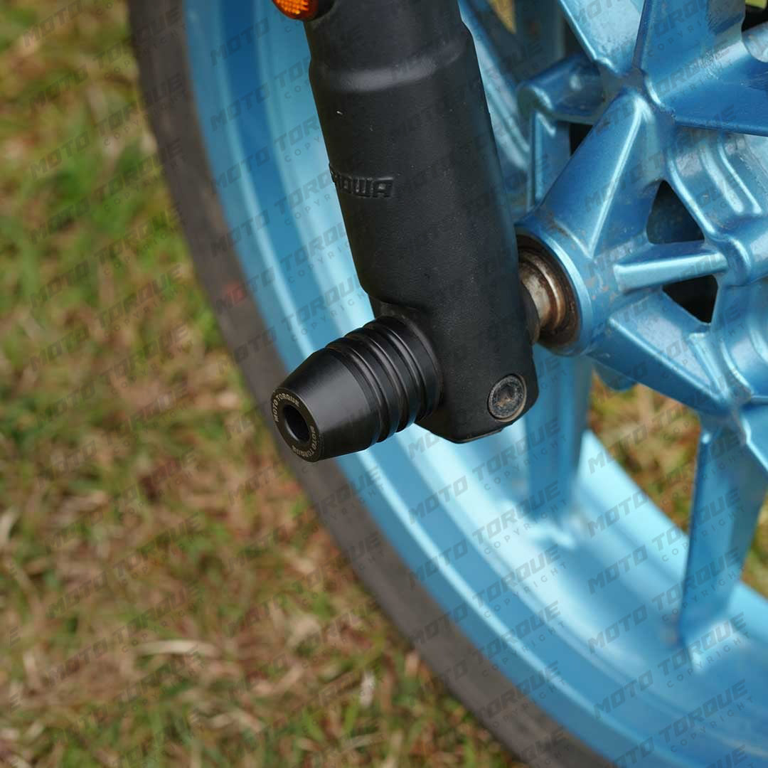 Mototorque fork sliders Royal Enfield Guerrilla 450 front axle protection