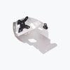 Legundary Custom BMW F900GS vambrace bash plate aluminium silver engine sump guard skid plate