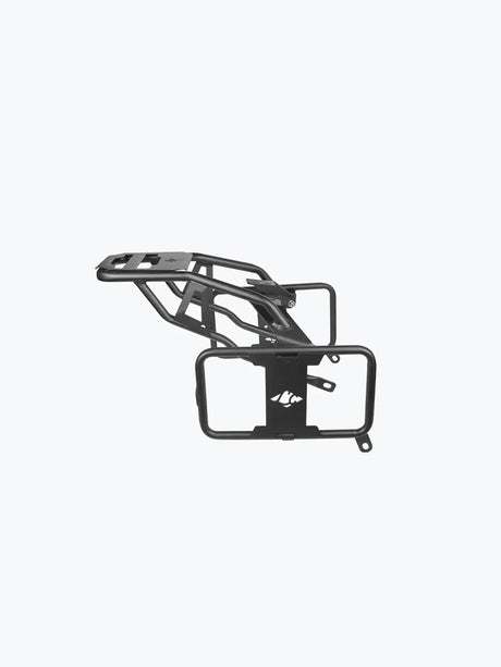 Legundary Custom Poseidon Saddle Stay with Carrier for Bajaj Dominar 400 Black Mild Steel Touring Luggage Setup