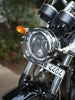 Legendary Custom Interceptor 650 oculus headlight shield black mild steel guard