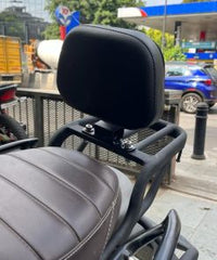 Hyperrider Universal Motorcycle Backrest with Helmet Lock for Touring Bikes