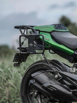 Legundary Custom Poseidon Saddle Stay with Carrier for Bajaj Dominar 400 Black Mild Steel Touring Luggage Setup