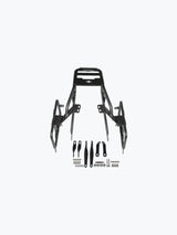 Legundary Custom Poseidon Saddle Stay with Carrier for Bajaj Dominar 400 Black Mild Steel Touring Luggage Setup