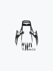 Legundary Custom Poseidon Saddle Stay with Carrier for Bajaj Dominar 400 Black Mild Steel Touring Luggage Setup