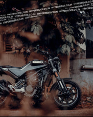 Hyperrider Crash Guard for Husqvarna Svartpilen 250 and Vitpilen 250 with CNC Delrin Frame Sliders