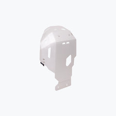 Legundary Custom BMW F900GS vambrace bash plate aluminium silver engine sump guard skid plate