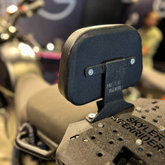 Hyperrider Universal Motorcycle Backrest with Helmet Lock for Touring Bikes