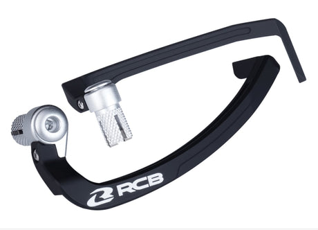 RCB GP2 V1 black motorcycle lever guard set 01H0083B