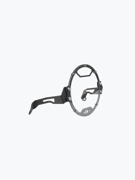 Legundary Custom Hness Oculus headlight shield black mild steel headlight guard protector Honda CB350