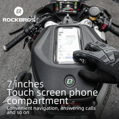 MOTO VANGUARD 3L Waterproof Motorcycle Tank Bag with Tank Lock Black Oxford Fabric