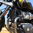 Auto Engina Crash Guard with Built-In Polyamide Slider for Royal Enfield Super Meteor 650 Gloss Black 27mm Mild Steel