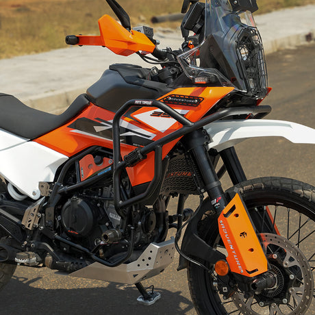 Mototorque black crash guard KTM 250 390 Adventure X engine protection polymer slider heavy duty