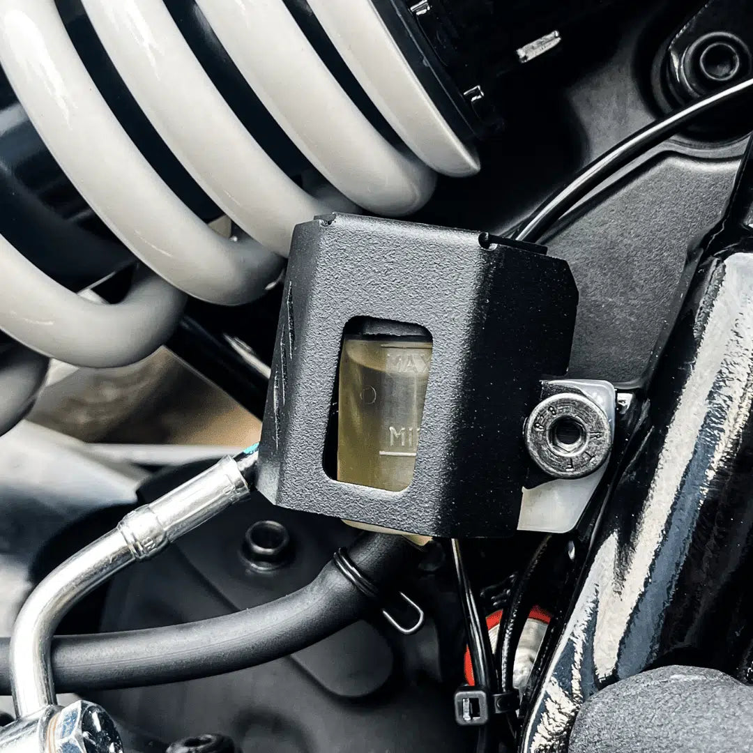 Hyperrider Rear Fluid Reservoir for KTM Duke Gen 3 and Husqvarna Svartpilen 250 401 2024 Black Silver