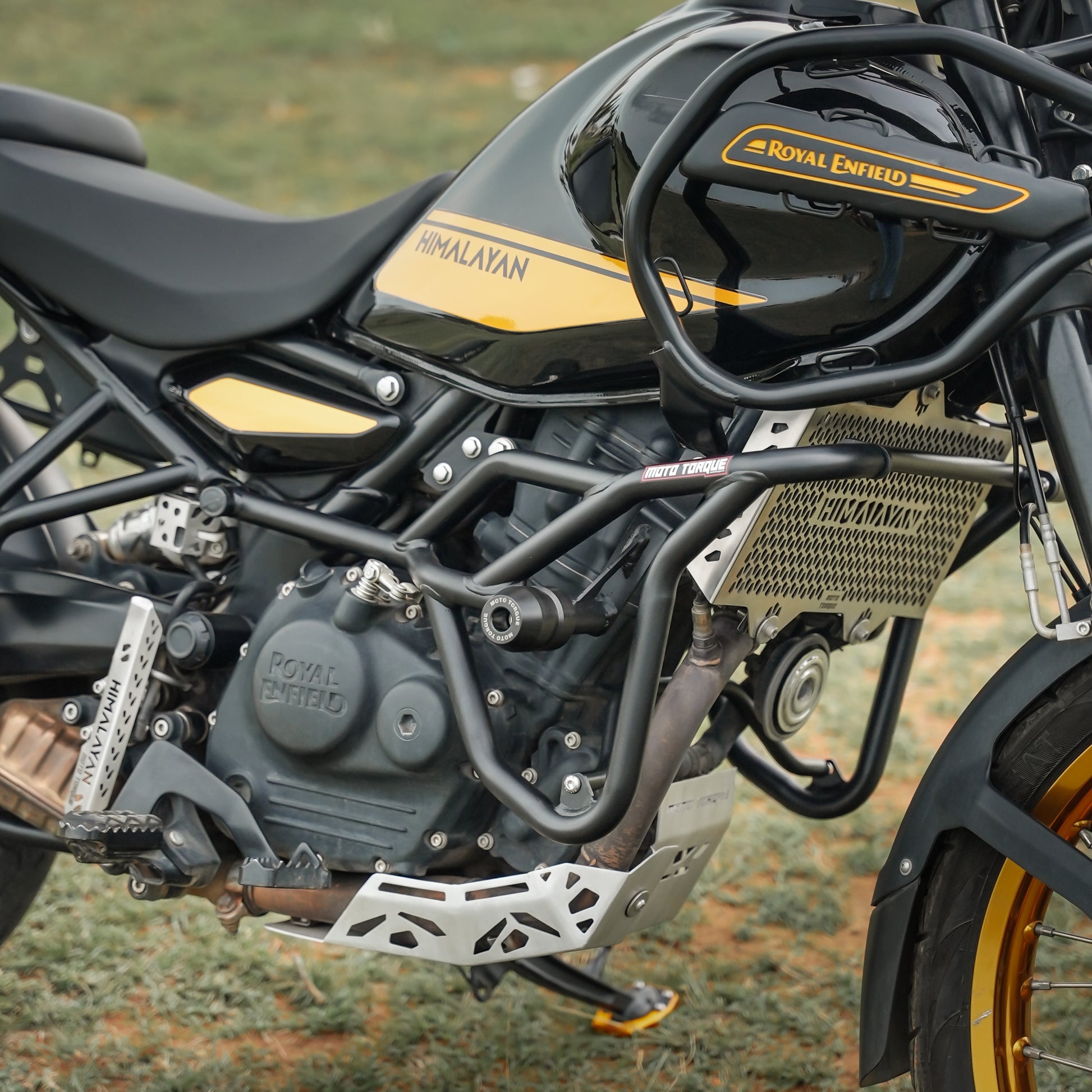Mototorque Panther crash guard Royal Enfield Himalayan 450 engine protection with sliders