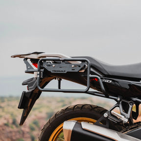 Legundary Custom Honda Transalp 750 Fort Knox Saddle Stay Black Side Box Mount Mild Steel