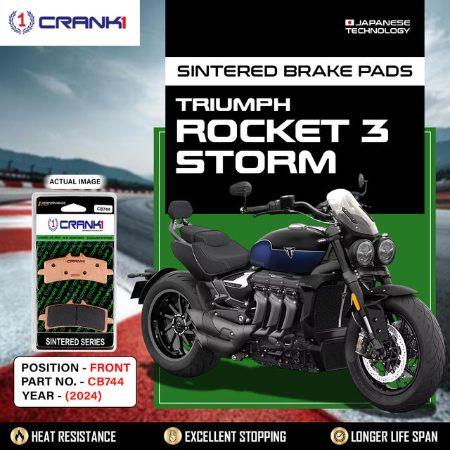CRANK1 CB744 Front Sintered Brake Pads for Triumph Rocket 3 Storm 2024 motorcycle