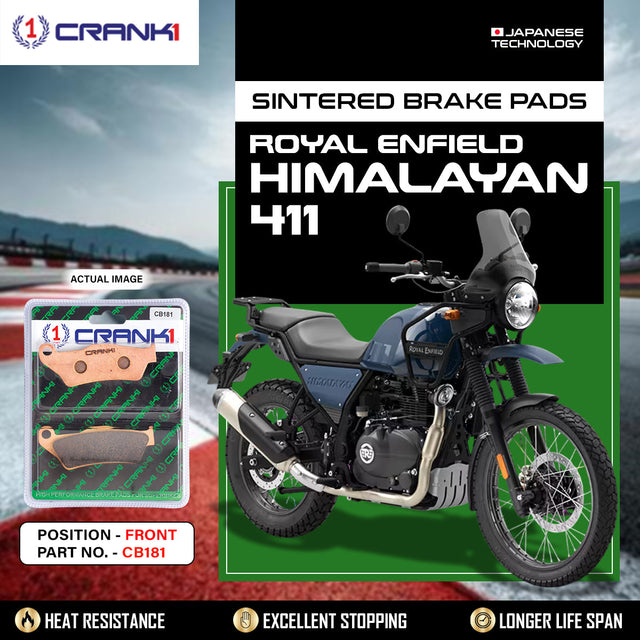 CRANK1 CB181 Front Sintered Brake Pads for Royal Enfield Himalayan 411 Motorcycle