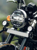 Legundary Custom Beacon Fog Light Mount Set for Royal Enfield Super Meteor 650 black mild steel auxiliary light holder