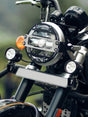 Legundary Custom Beacon Fog Light Mount Set for Royal Enfield Super Meteor 650 black mild steel auxiliary light holder