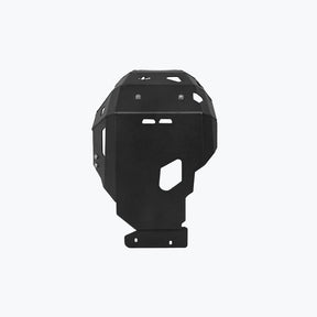 Legundary Custom BMW F900GS vambrace bash plate black aluminium engine sump guard skid plate
