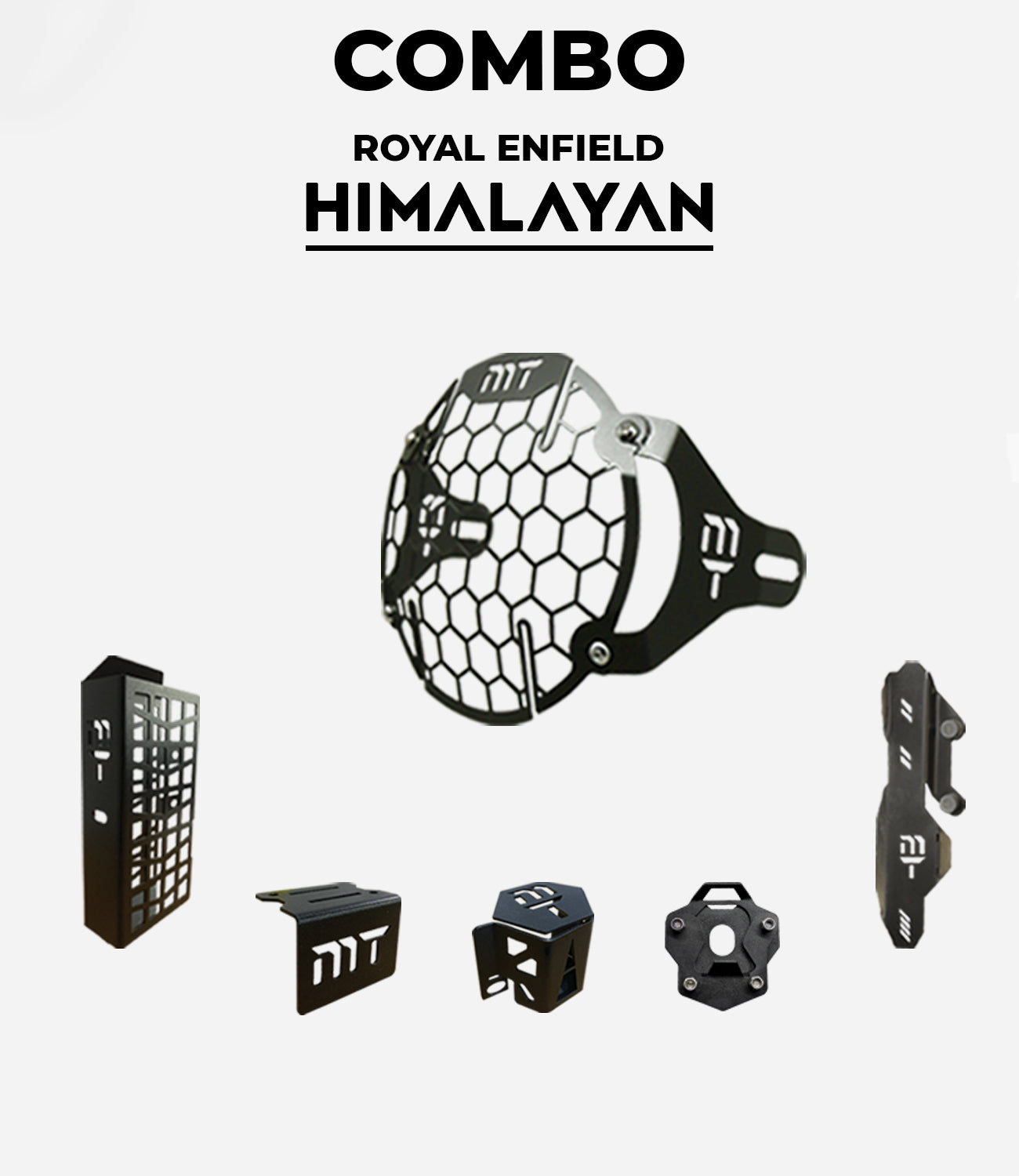 Mototorque Himalayan 411 combo kit complete protection headlight grill radiator guard set