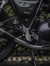 Legendary Custom Interceptor 650 master cylinder guard stainless steel silver cover